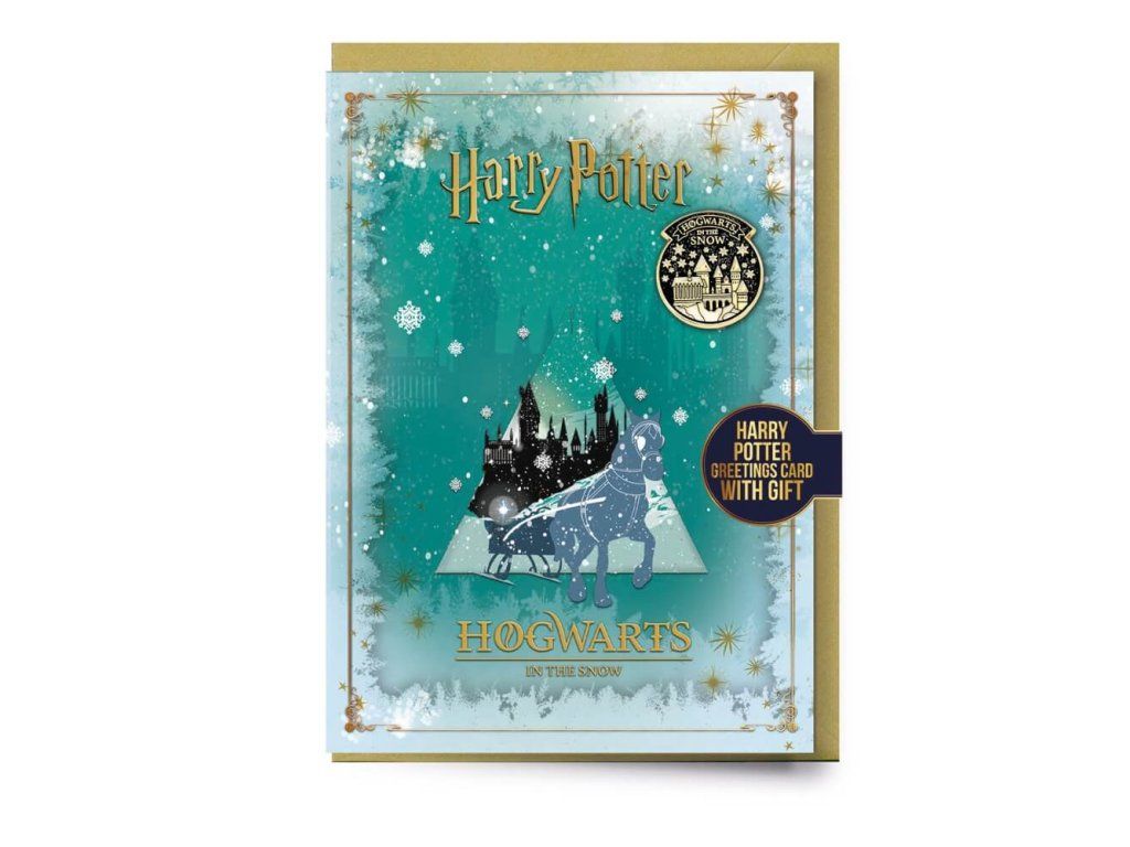 Harry Potter karácsonyi üdvözlőkártya – Téli Roxfort