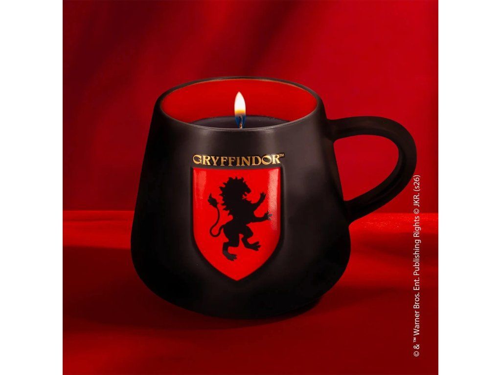 Harry Potter bögrés gyertya Griffendél